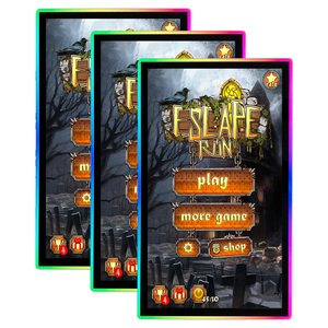 RGB Light 32 43 Inch <strong>LCD</strong> <strong>Display</strong> Flat / Curved Touch Screen Monitor Curved Gaming Machine Monitor Option <strong>with</strong> 3m <strong>Rs232</strong> - Product Image 1