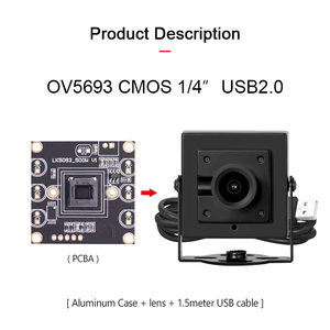5MP OV5693 3200 lente gran angular Mini Cámara 1,9mm 115 grados USB2.0 cámara web de seguridad con protocolo UVC Plug Play CMOS Sensor - Product Image 2