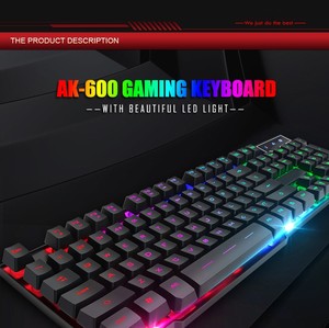 IMICE-interfaz USB AK-600 para ordenador, PC y portátil, teclado colorido para videojuegos con cable de 104 teclas, a precio de fábrica