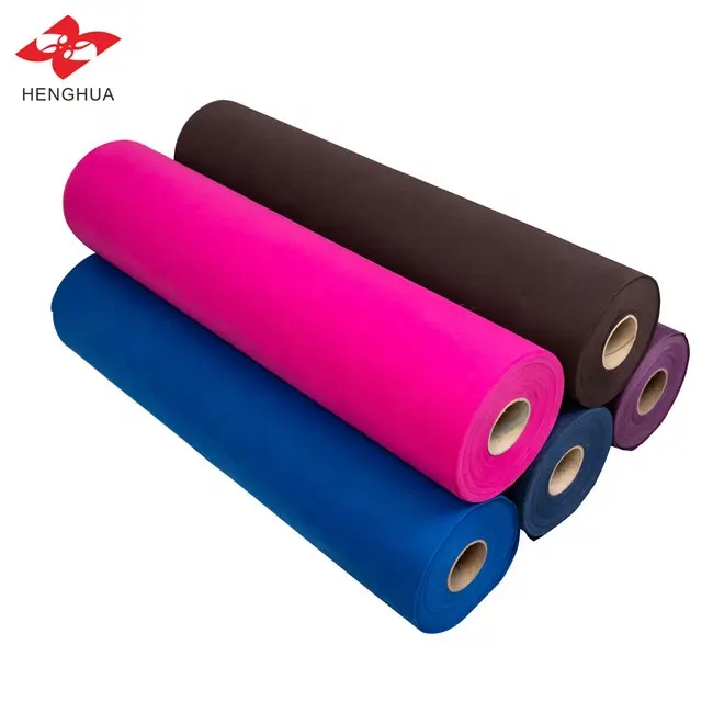 Henghua 10-250gsm PP não tecido tecido de polipropileno rolos TNT material de tecido não tecido para lençol de sofá e chinelos de hotel