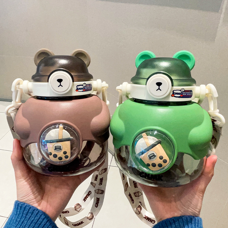 Seaygiftクリエイティブ大容量BPAフリートリタンリサイクルキッズプラスチックスポーツドリンクウォーターボトルハンドル付き1リットルプラスチックカップ - Product Image 3