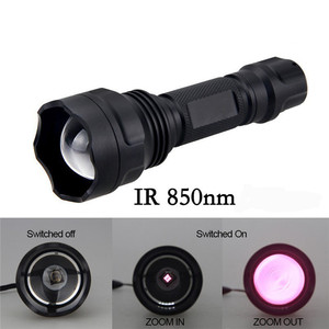 Yüksek kaliteli kızılötesi <span class=keywords><strong>IR</strong></span> 850nm LED el feneri torch açık yakınlaştırma taşınabilir gece görüş kızılötesi av feneri - Product Image 1