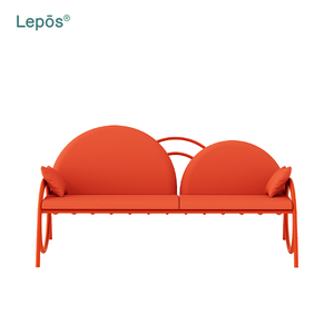 नए डिजाइन आधुनिक पैटियो लोवेसइट विला आंगन बालकनी गार्डन दो-सीटर सेट त्वरित सुखाने कपड़े एल्यूमीनियम आउटडोर सोफा - Product Image 2