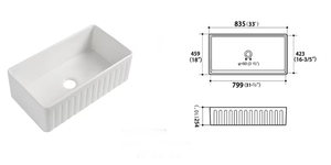 农家厨房盆厨房陶瓷水槽大容量优质厨房盆 - Product Image 6