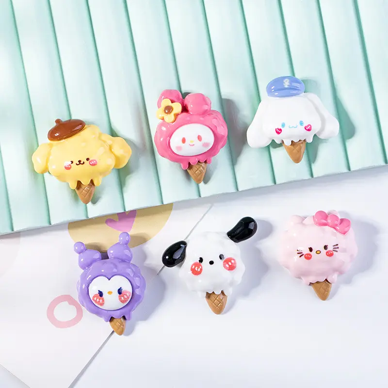 Caliente nueva resina Sanrio helado Sanrio joyería Sanrio accesorios para decoración