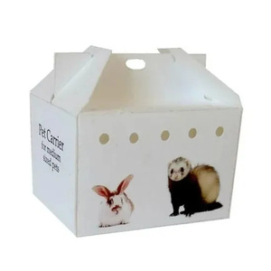 Pet köpek hayvan ambalaj taşıma taşıyıcı kutusu küçük Pet dayanıklı kedi karton nakliye kağit kutu ile özel LOGO - Product Image 4