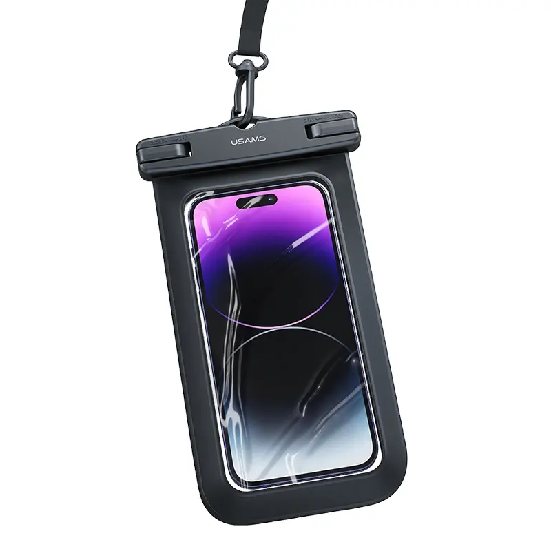 USAMS เคสโทรศัพท์กันน้ำพีวีซีใสอเนกประสงค์พร้อมสายคล้องกระเป๋าใส่โทรศัพท์มือถือกันน้ำราคาถูก