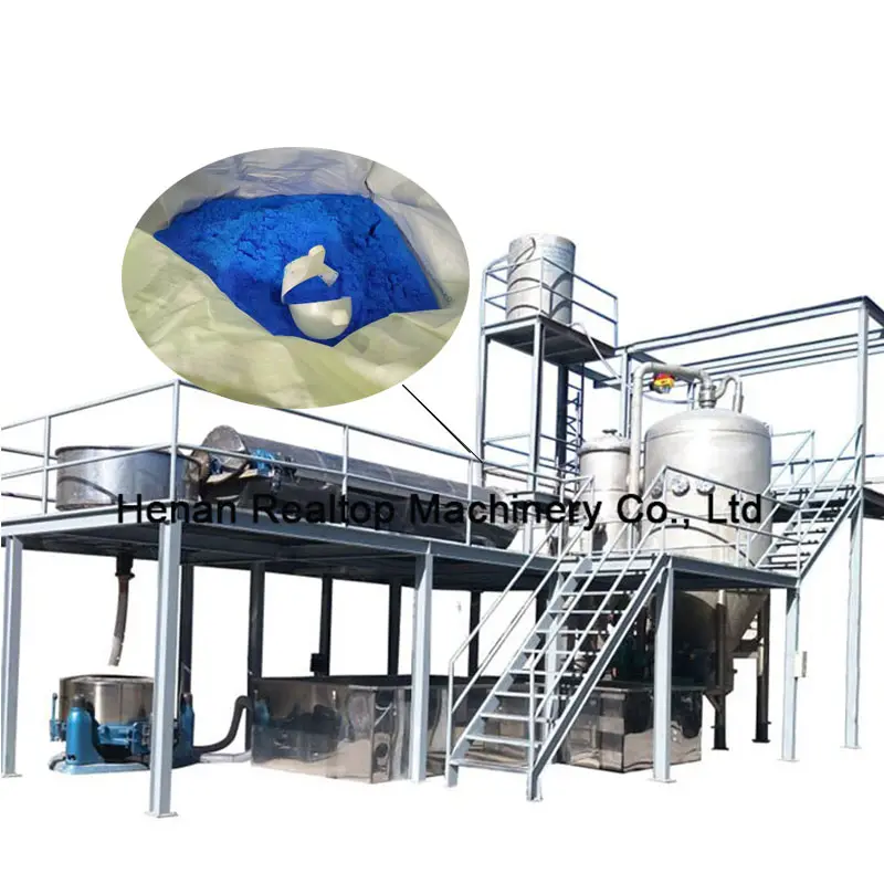 Processo contínuo do fabricante de sulfate de cobre da eficiência alta para as cobre azuis