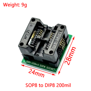SOIC8 <strong>SOP8</strong> To DIP8 Wide-Body Seat Wide 150/200mil <strong>Programmer</strong> Adapter <strong>Socket</strong> Blue SA602 IC Test Conversion Burner - Product Image 6