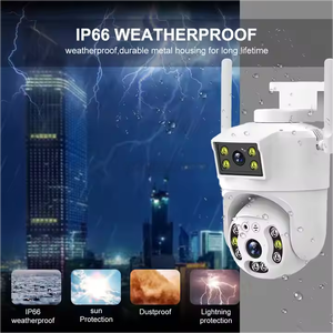 Fabricante directo lente dual CCTV red IP Cámara WiFi 1080p seguridad de alta definición función de grabación de detección de movimiento - Product Image 5