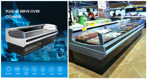 Commercial Open Counter Top Serve Over <strong>Used</strong> Deli Fish Cold Food Fresh Meat Display Refrigerator Showcase Cooler <strong>Chiller</strong>