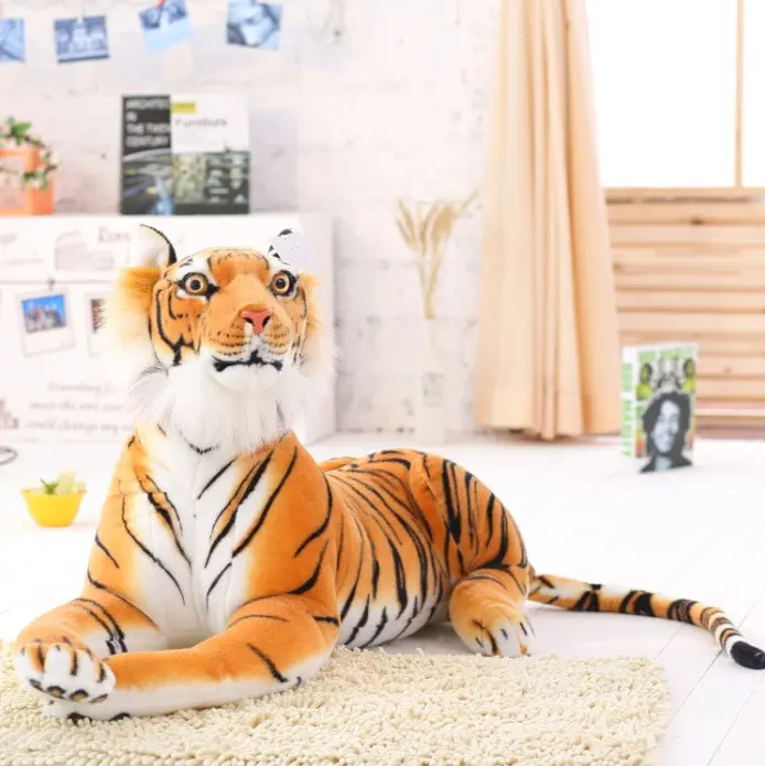 Hot Lovely New Lifelike Macio leopardo Siberian tiger pelúcia Stuffed Doll Plush simulação Animal Brinquedos