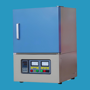 Horno de mufla con temperatura máxima de 1600 grados centígrados calentado por varillas de molibdeno de silicio