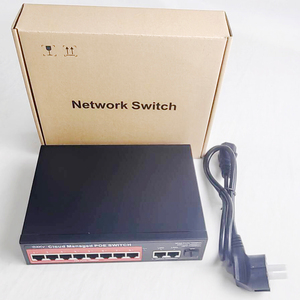 Conmutador de enlace ascendente Gigabit PoE de 8 puertos y 100M gestionado remotamente con función VLAN de red de 8 canales y aplicación en stock - Product Image 2