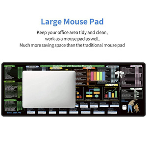 La más nueva gran oferta Excel Shortcut Desk Mat Keyboard Mouse Pad XL,XXL Extended LargeRubber antideslizante Rubber Custom Desktop Mouse Pad