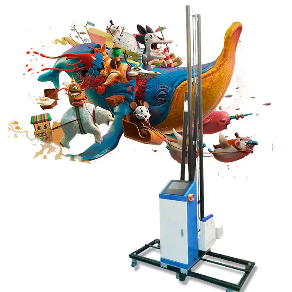 Outdoor 3D Pintura De Parede Máquina com Tinta UV Grande 5D Publicidade Spray Pintura Equipamentos para Impressão De Parede De Fundo