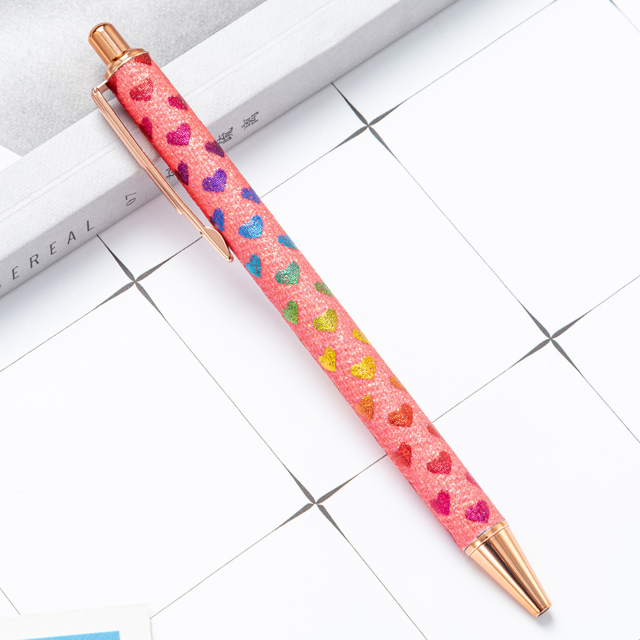 Watermelon red heart (rose gold)