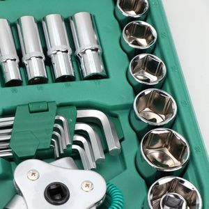 121件汽车修理工具箱扳手套筒扳手机械手动工具包自行车汽车修理铝制手提箱 - Product Image 3
