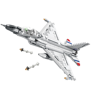 F-16 ต่อสู้ Falcon Fighter Jet บล็อกอาคารชุด Sky นักบินเฮลิคอปเตอร์ทหารถังรุ่น Unisex แอร์ฟอร์ซเครื่องบินของเล่นพลาสติก - Product Image 1