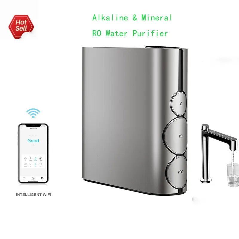 IMRITA TDS ekran musluk altında lavabo alkali su kaynağı ters osmoz filtrasyon RO saf su arıtıcısı sistemi ev kullanımı için