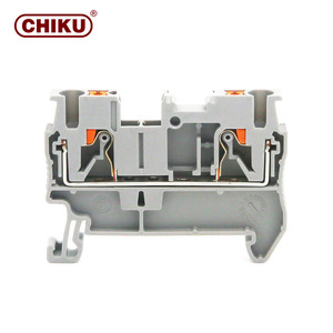 CHIKU RPV2.5 Alimentación a través de riel DIN Plástico Latón Empuje en conexión Conector de bloques de terminales de resorte - Product Image 1