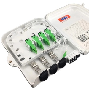 Caja de terminales de fibra óptica de metal 8 Puerto de 12 núcleos Montaje interior Ftth Fttx Distribución de red Pigtail Panel de conexión cargado - Product Image 3
