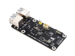 PCIe TO USB 3.2 Gen1 Board (C) Waveshare For <strong>Raspberry</strong> <strong>Pi</strong> 5 Up To 5Gbps Driver-Free <strong>Raspberry</strong> <strong>Pi</strong> 5 PCIe Adapter