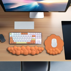 Wholesale <strong>Computer</strong> Ergonomic <strong>Keyboard</strong> Custom Pattern <strong>Use</strong> 3D Cloud Memory Foam Wrist Rest Silicone <strong>Mouse</strong> Pad - Product Image 1