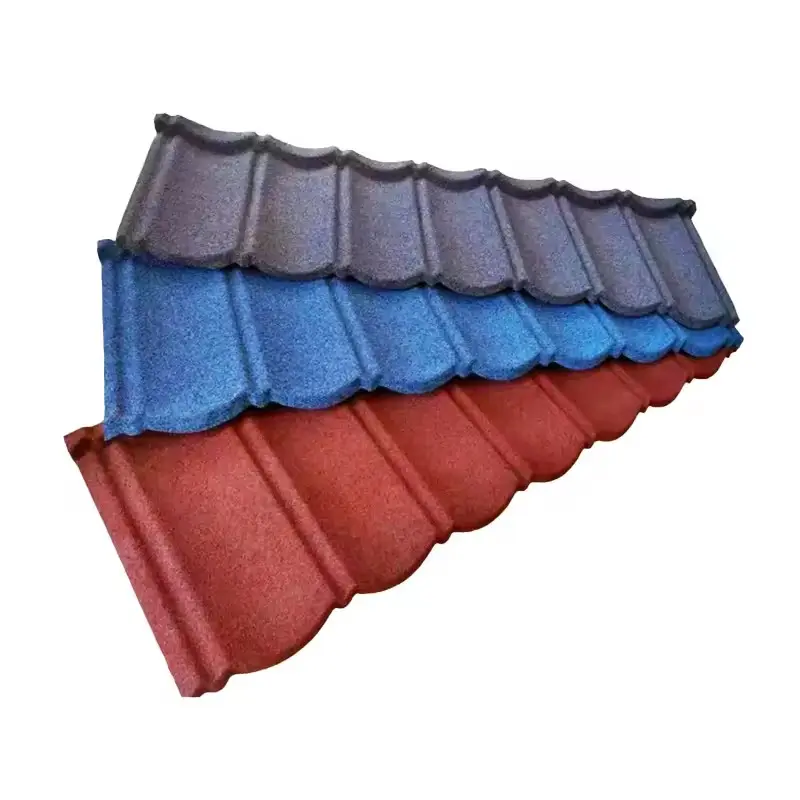 China mejor precio Material de construcción de piedra recubierta de metal tejas de acero de color Tejas