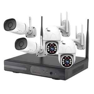Sistema de cámara IP de seguridad, Kit de 4 canales, H.265, 3MP/5MP, Wifi, NVR, con sistema de cámaras ip inalámbricas - Product Image 1