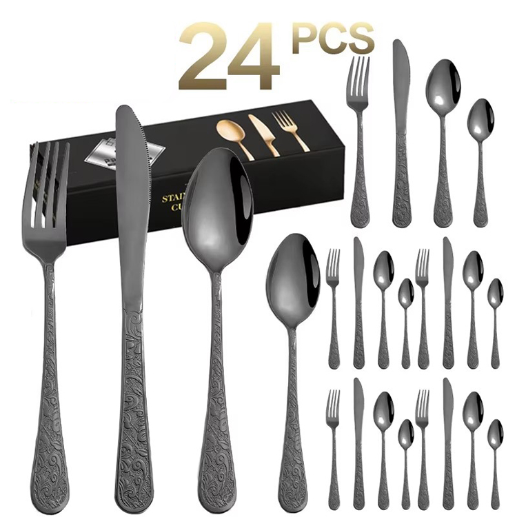Coffret couleur noir 24 pièces