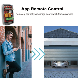 Tuya WIFI Smart Garage Door Opener ricevitore universale per cancello relè 2ch funziona per telecomando Rolling Code fisso 433mhz 433.92mhz - Product Image 3