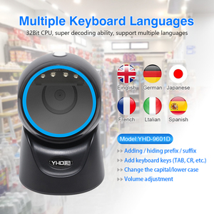商店仓库超市YHD-9601D 2D全向二维码阅读器PDF417数据矩阵桌面条形码扫描仪 - Product Image 2