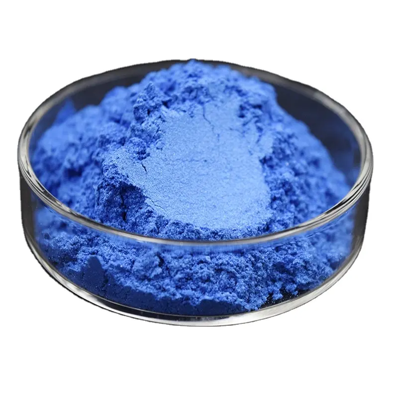 Hoch temperatur beständigkeit 10-60um Blue Pearl Mica Pearl Pigment pulver