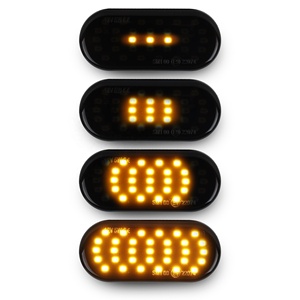 ZEAL sıralı LED yan dönüş sinyali araba farı VW Transporter T5 Passat B5 Polo Ford odak koltuk füme/şeffaf Lens - Product Image 1