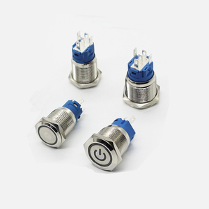 Lankeda 16mm 19mm Waterproof Round Metal Power <strong>Switch</strong> <strong>with</strong> <strong>Led</strong> <strong>Push</strong> <strong>Button</strong> <strong>Switch</strong> - Product Image 1