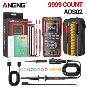 ANENG AOS03 Multímetro de osciloscopio digital profesional True RMS 48 MS/s Tasa de muestreo 10MHZ Ancho de banda analógico 220V Almacenamiento de datos - Product Image 6