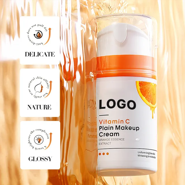 Creme de base de beleza Vc creme hidratante creme iluminador hidratante para a pele creme de maquiagem lisa vitamina C