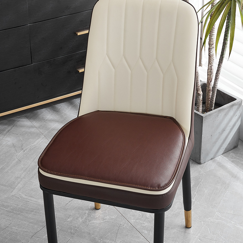 Coussin de chaise en cuir - marron