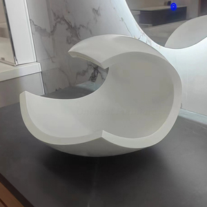 C形洗手盆医疗用浴室水槽大理石石材梳妆台托盘 - Product Image 4