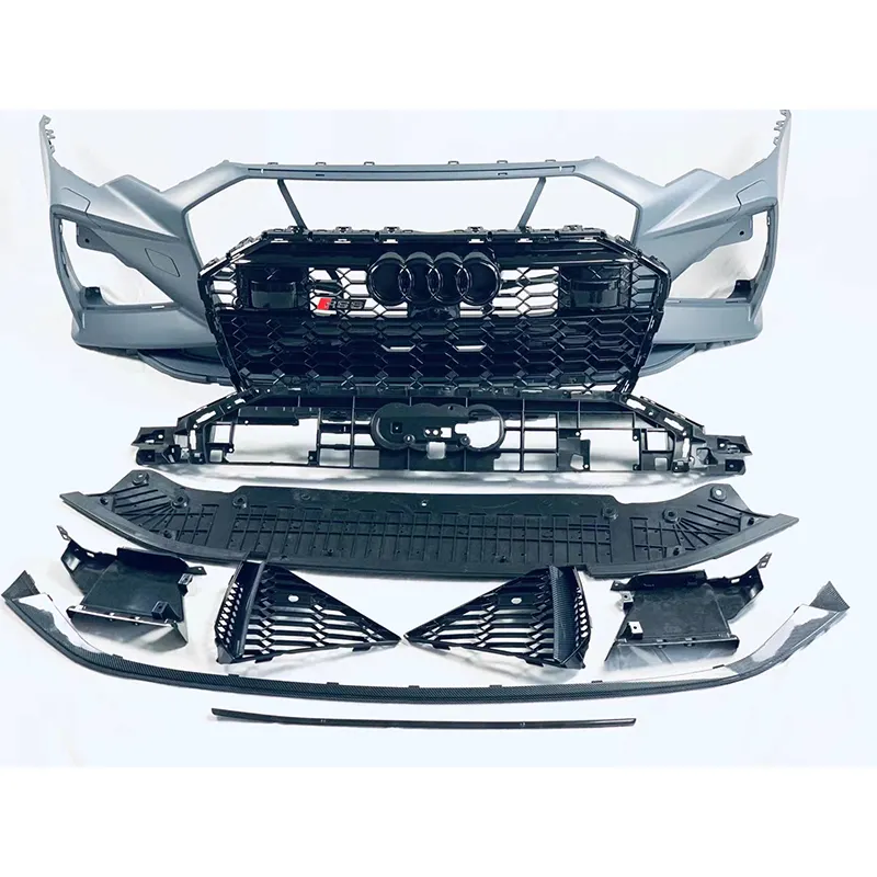 Runde Top Rankingสําหรับ 2019-2021 Audi A6LอัพเกรดRS6 Body Kitกันชนหน้ากระจังหน้าด้านหลังDiffuserอัตโนมัติBodyระบบ