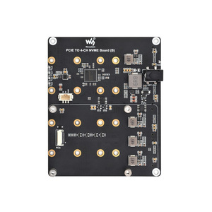 PCIe zu 4-Ch M.2 Adapter platine für Raspberry Pi 5 unterstützt 4-Kanal-NVMe-Solid-State-Antriebe, die den Raspberry Pi 5 NVMe antreiben - Product Image 3