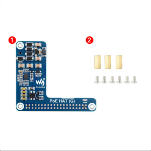 Power Over Ethernet HAT (G) Für Raspberry Pi 5 5V 5A Ausgang Unterstützt 802.3/af Standard Raspberry Pi 5 PoE HAT Raspberry Pi