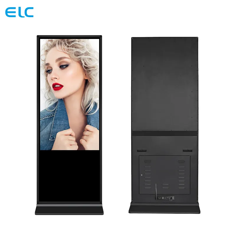 Customized by manufacturer 55 inch IPS infrared touch indoor digital screen android standing advertising machine with USB wifi