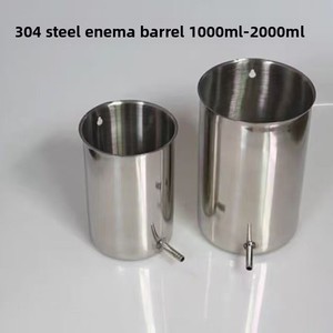 304 thép không gỉ hiện đại bệnh viện sử dụng <span class=keywords><strong>Enema</strong></span> xô ruột làm sạch xi lanh y tế treo Irrigator đường ruột - Product Image 4