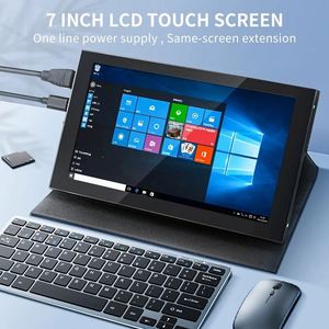 Nueva llegada tamaño pequeño 7 pulgadas Raspberry Pi pantalla táctil Monitor en carcasa de metal