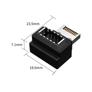 Conector de Panel frontal USB 3,1 tipo e a tipo c, adaptador de Cable macho hembra