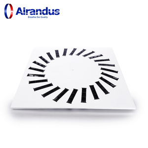 Klimaanlagen Belüftungsgitter externer Aluminium-Quadrat-Deckenluftdiffusor Swirl Deckendiffusor für HVAC-Systeme