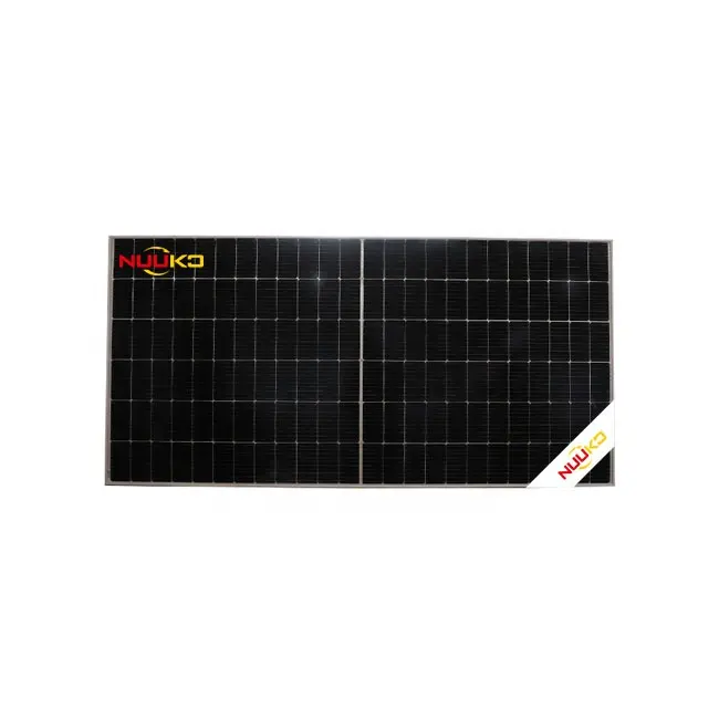 Nuuko fábrica de energía 182 Media celda 555W Poly PV Fold Flexible Negro Módulo monocristalino Energía solar Panel de energía solar