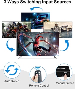 SY 8K 60HZ HDMI <strong>Splitter</strong> Switch 4K@120Hz HDMI <strong>2</strong>.<strong>1</strong> <strong>Switcher</strong> 4 <strong>2</strong> in <strong>1</strong> Out Audio Converter 4x1 for PS4 PS5 Xbox hdmi Switch 8k